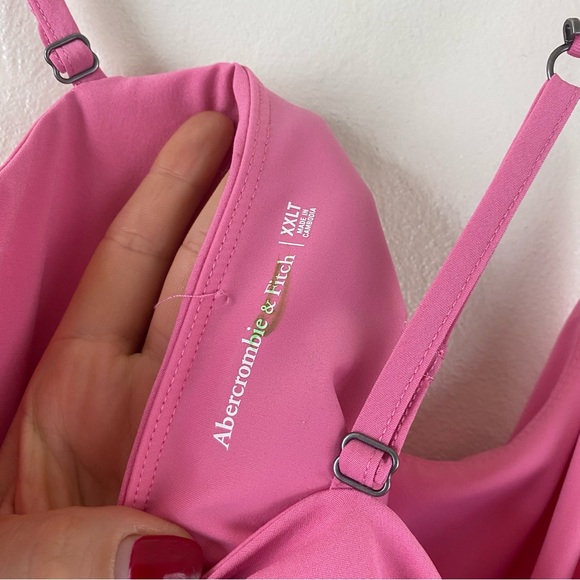 Abercrombie & Fitch XXL Flamingo Pink Spaghetti Strap Lined Athletic Mini Dress - Picture 7 of 8